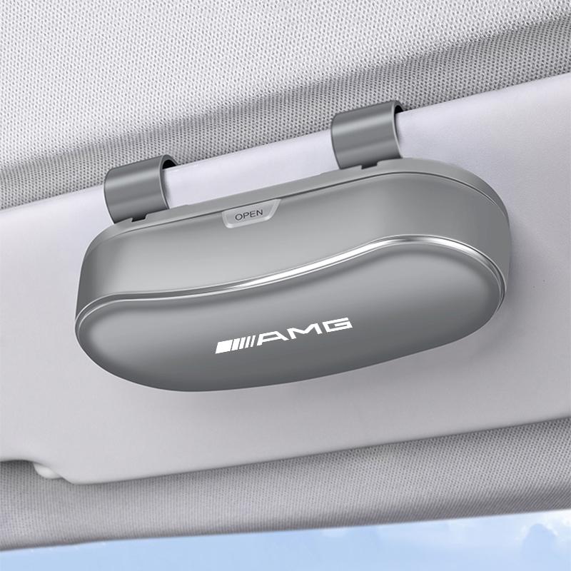 Car Sunglasses Box Glasses Holder Auto Sun Visor Organizer For Mercedes Benz AMG GLC W203 W206 W220 W205 W211 W212 W201 W168 GLE