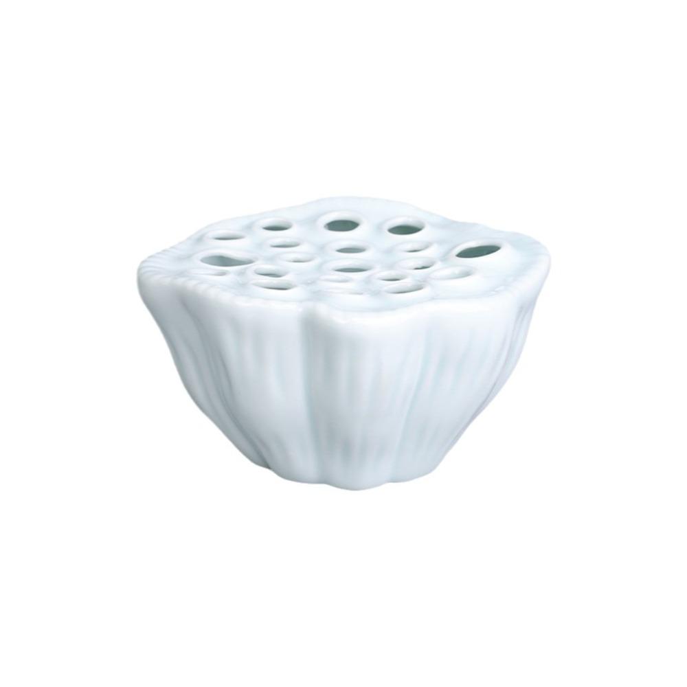 Chinese Style Hydroponic Container Exquisite Lotus Pod Flowerpot Home Decor белый