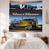 Kw Heavy Trucks Custom Your Name Wall Decor Tapestry Art For Pet Memorial Birthdaywedding Party Backdrop Family Gift