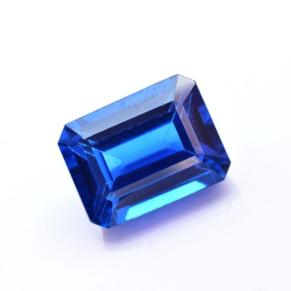 Natural Blue Sapphire Loose Gemstone 14 Ct Emerald Shape for Her/Him September Birthday Birthstone
