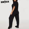 GMXIA Pajamas Women's Models Spring and Summer Short-sleeved Trousers Homewear Two-piece Set