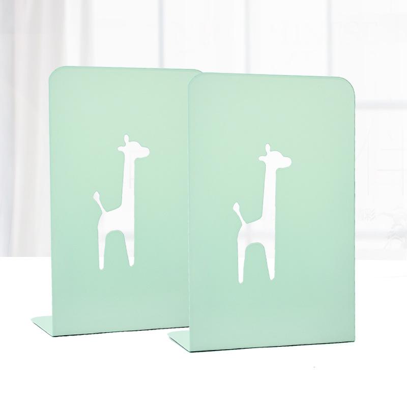 L-Shaped Metal Bookends for Students - Large Desktop Shelf Divider