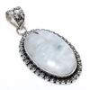 Rainbow Moonstone Gemstone 925 Sterling Silver Jewelry Pendant 2.13" SU-10730