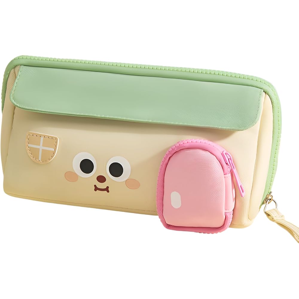[Koulaya] Pencil Case, Stylish, Large Capacity, House-shaped Pencil Case, Multifunctional Station...