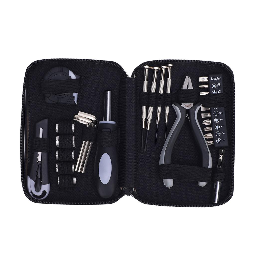 Mini Verktøysett Husholdningsreparasjonsverktøysett Spisstang Målebånd Sekskantnøkler Skrutrekker