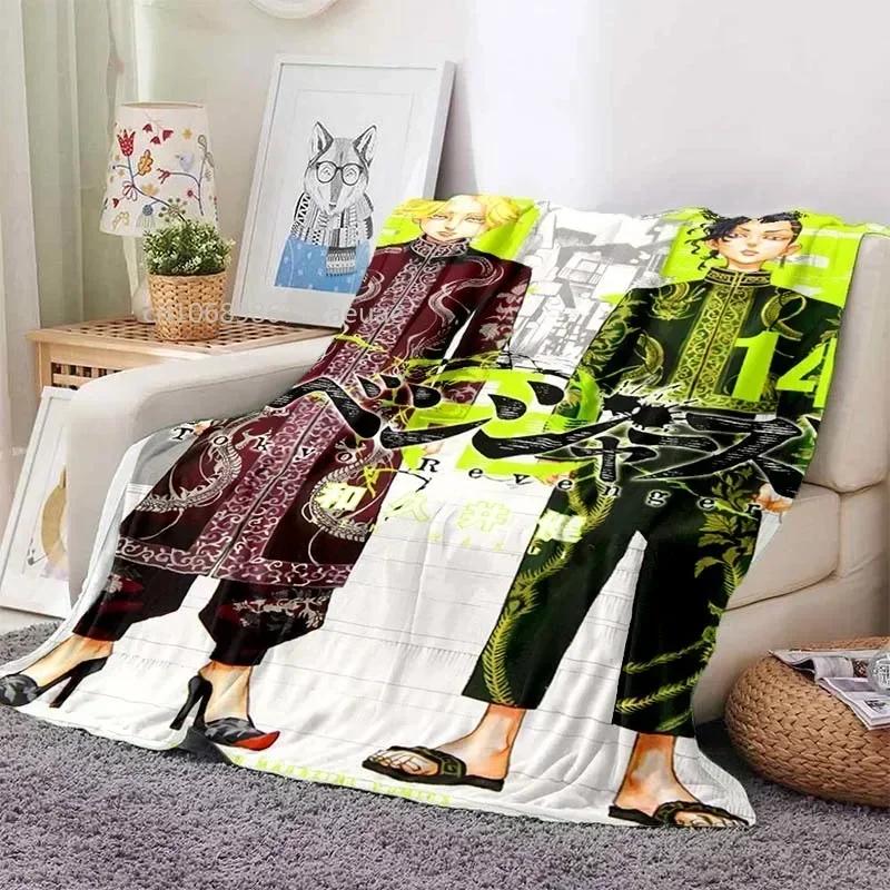 3D Anime Tokyo Revengers Printed Blanket Portable Breathable Warm Bedding Travel Blanket