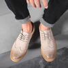 Men's Brogues Shoes Casual Suede Leather Oxford Shoes For Men Flats Shoes