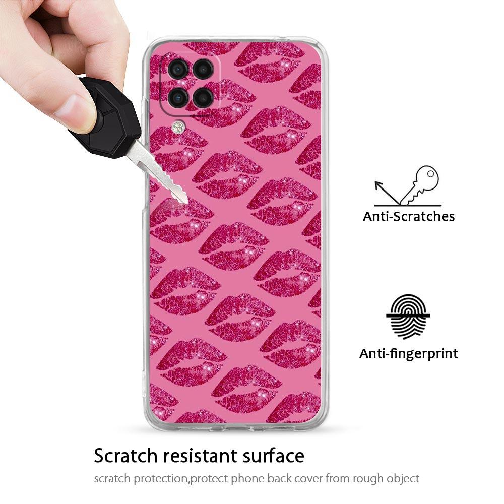 Gold Pink Rose Glitter Hearts Phone Case For Samsung A51 A71 A21S A12 A11 A31 A41 A03S A22 A13 A33 A73 A53 A52 A32 5G A23 Cover
