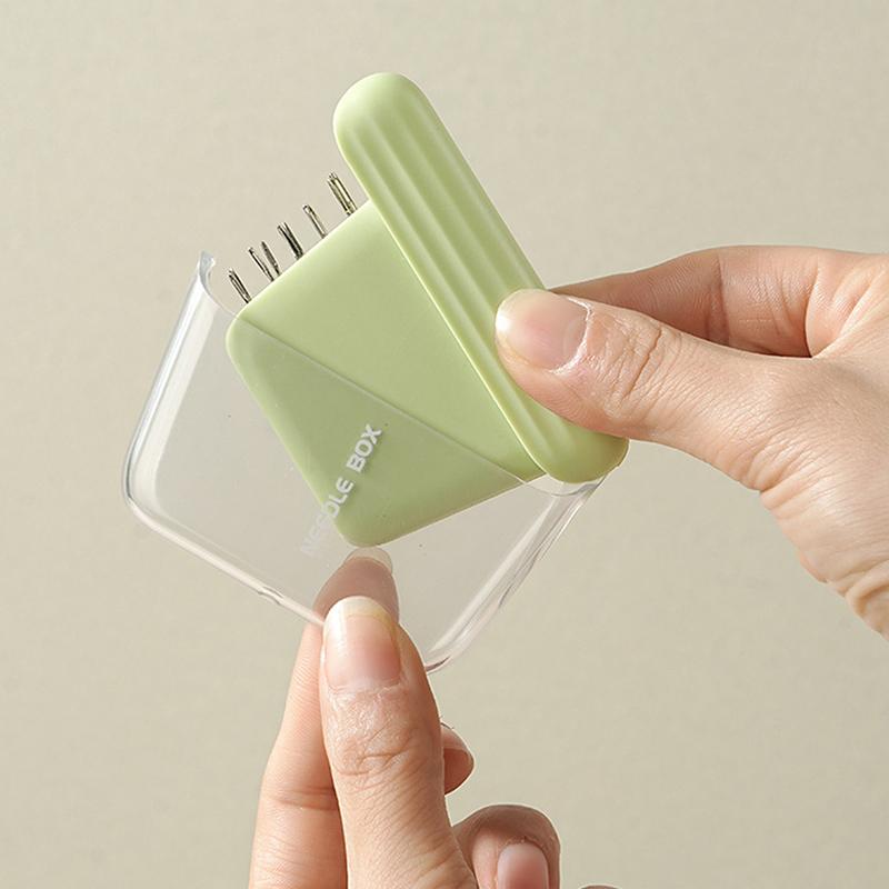 Magnetická krabička na šicí jehly s 10 jehlami, jehly různých velikostí, přenosné magnetické úložné krabičky, domácí vyšívací šicí příslušenství