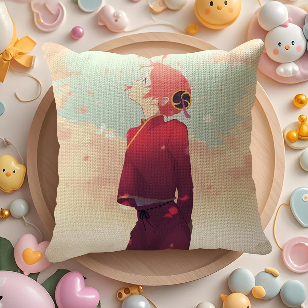 Science Fiction Comics Gintama-Anime Pillow Case Pattern Printed Pillowcase for Living Room Sofa Cushion Cover & Bedroom Decor