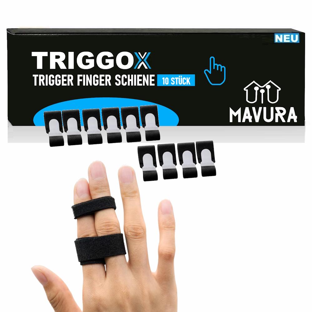 

TRIGGOX Trigger Finger Splint Finger Protection Buddy Loops Adjustable [Set of 10]