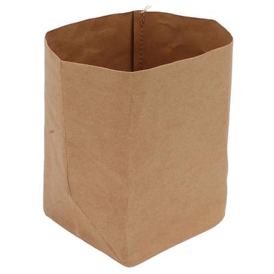 Reusable Kraft Paper Bag Waterproof Washed Kraft Paper Snacks Bags Kraft Storage Bags  Food Storage