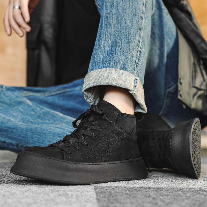 Japanese retro high-top shoes autumn new Martin boots platform high-top casual board shoes trendy shoes
