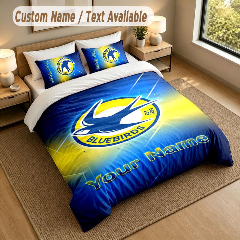 Bedding Set 1 Duvet Cover 2 Pillowcases Cardiff City Print Soft Bed Linen Bedroom Decor