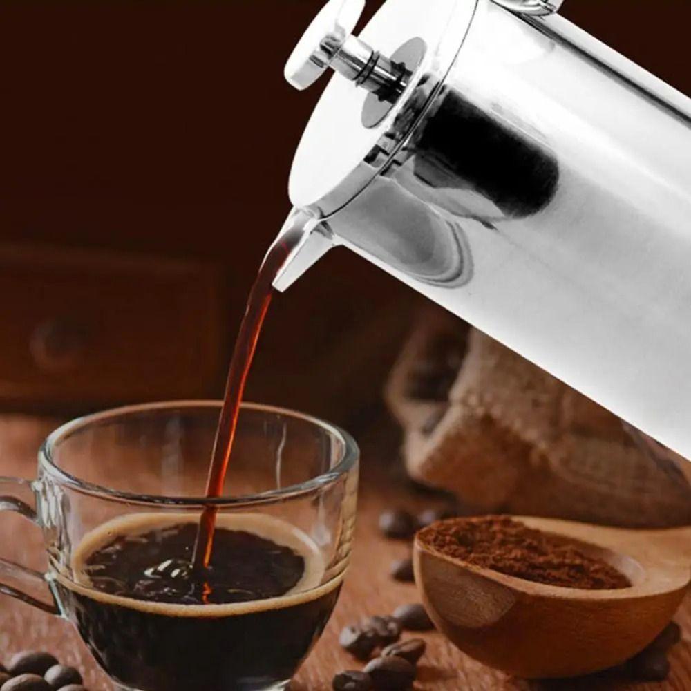 Stainless Steel Coffee Maker Pot 350ml Coffee Press Filter Pot French Press Coffee Maker Office