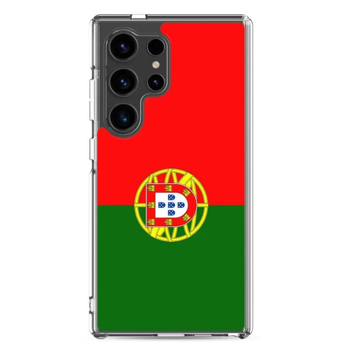 Coque Téléphone - Samsung - Galaxy S24 Plus - Drapeau Portugal - Souple - Multicolore