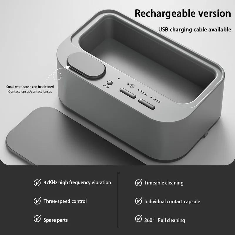 48 кГц Чистящая машина Ультразвуковой очиститель Двойной резервуар Вибрация Полная очистка Ювелирные изделия Бытовой Регулируемый очистительНовый