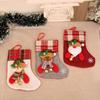 with Bells Christmas Stockings Santa Claus Snowman Elk Candy Gift Bags  Holiday Festival Decor