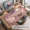 Floral Garden Theme Customized Mouse Pad Personalized Print Name Text Desk Mat For Home Office Table Decor