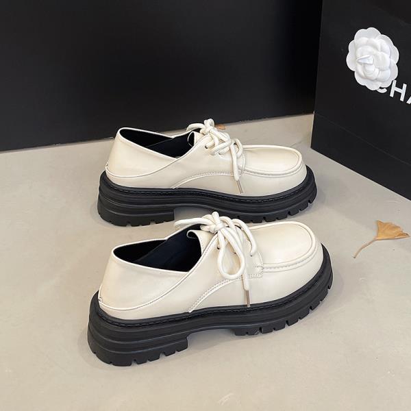 Motesko Damesko Sneakers Plattform Roser Tykk Såle 2025 Rund Tå Vår Snøring Retro Sko Damesneakers Sommer 2025 Damesko