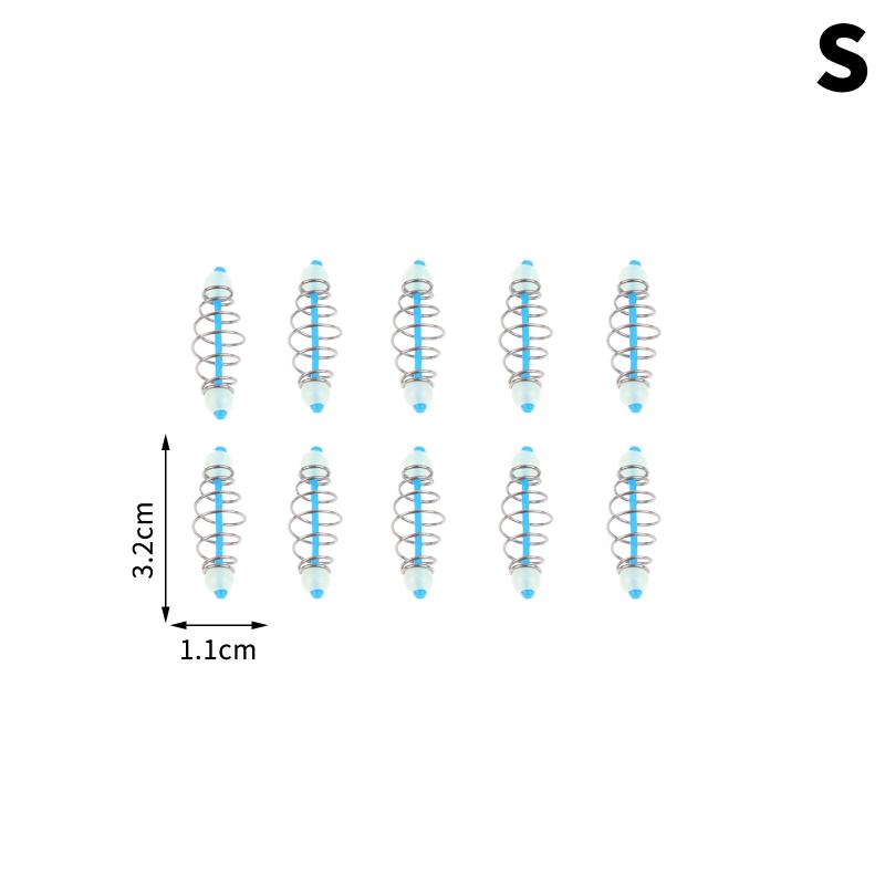 10Pcs Fishing Feeder Bait Cage Stainless Steels Fishing Carp Feeder Portable Carp Fishing Lure Spring Feeder Bait Holders S