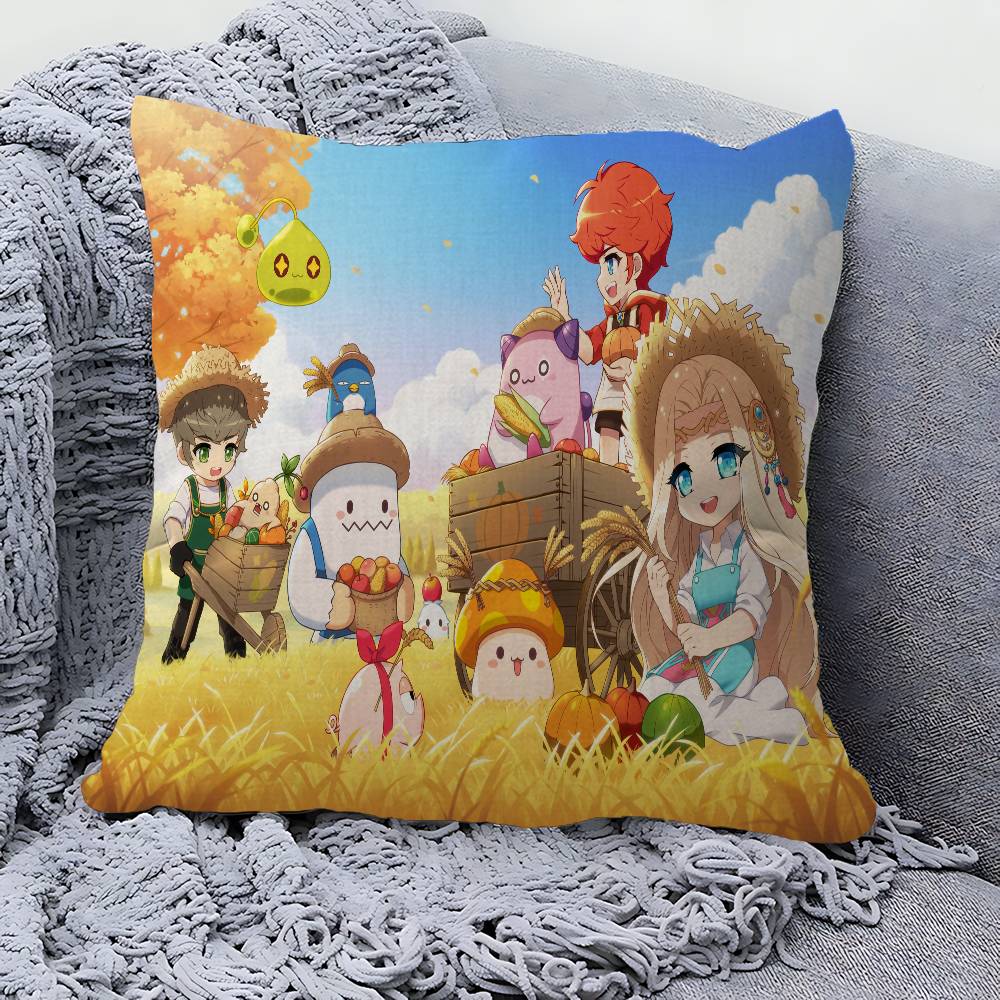 Game Maplestory In Stocked Gamer Pillow Cover for Bedroom Room and Living Room Sofa Decorative Cushion Cover