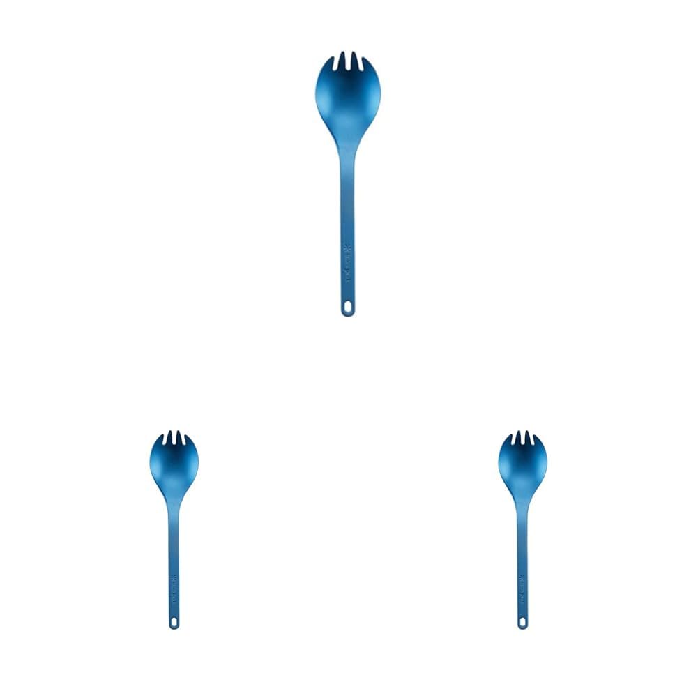 Snow Peak Titanium Spork, Blue, SCT-004BL (x 3)