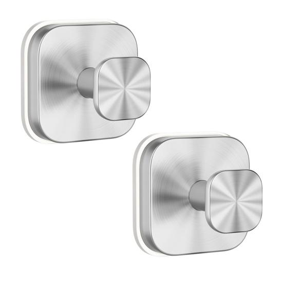 

Heavy Duty Suction Cup Hooks for Shower Stainless Steel Bathroom Wall Hooks Strong Adhesive Towel Hanger Easy Install Reusable Wreath Hanger 2pcs серебряный
