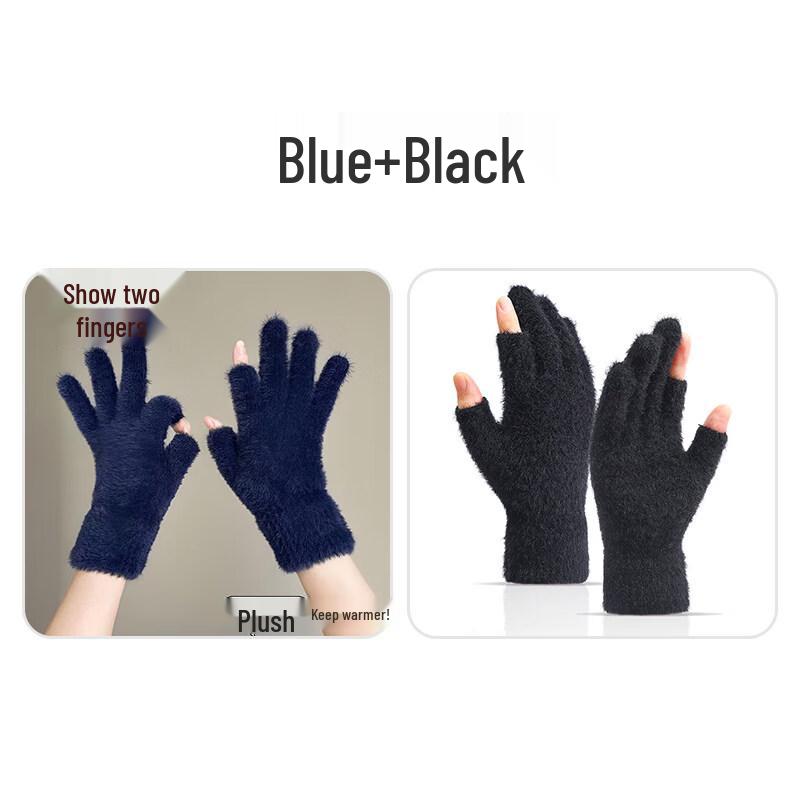 ZISIZ Winter Half-Finger Cycling Gloves