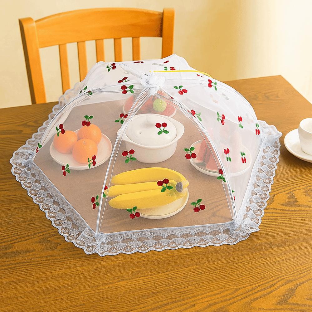 Stylish Anti Mosquito Food Cover Lace Design Meal Cover Cooking Tools Umbrella Style Cover  Kitchen