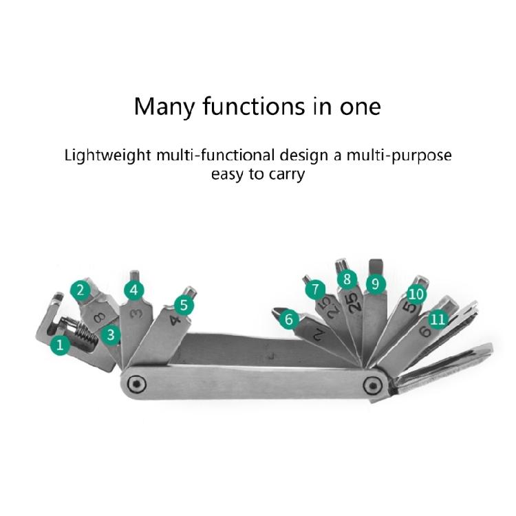 Reliable 15 Function Bike Repair Tool Kits Multi Tool  for Cycling Enthusiasts