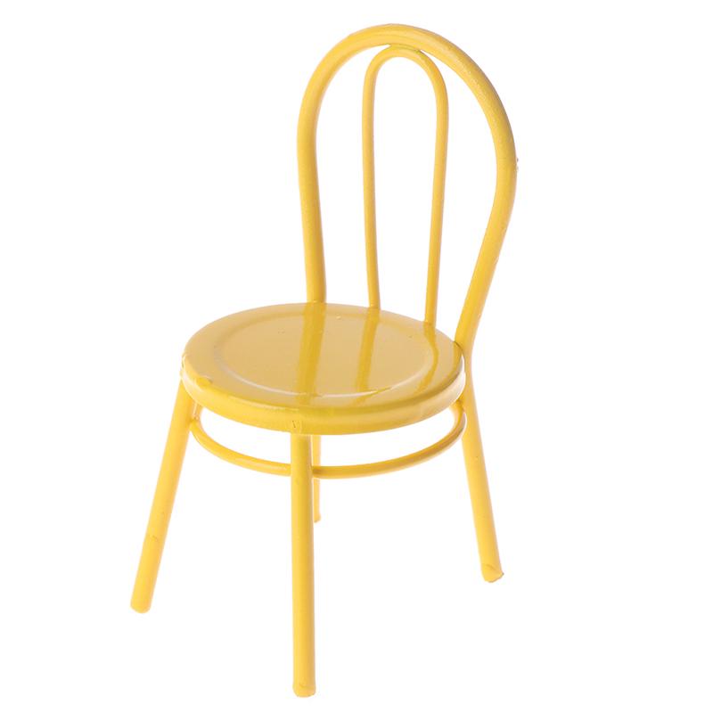 1/12 Dollhouse Miniature Furniture Metal Chair Doll House Accessories