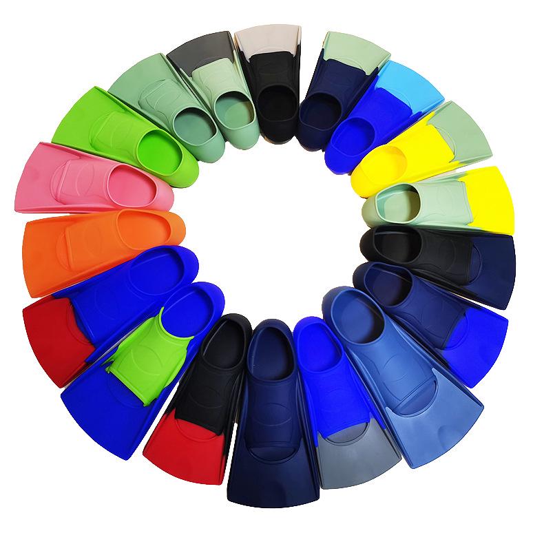 Unisex Silicone Swimming Fins for Freestyle & Breaststroke - Lightweight Short Diving Fins for Adults & Children