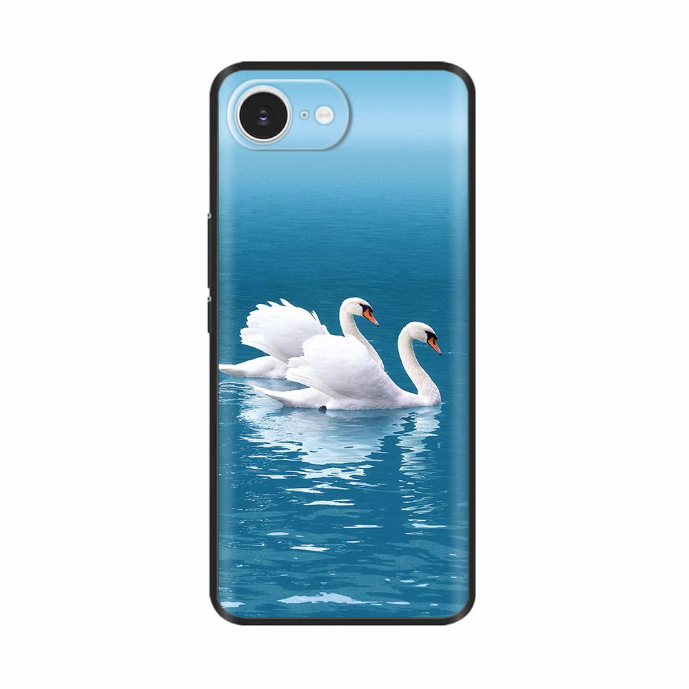 For iPhone 16e Case Black Silicone Painted Case For iPhone 16e Cover TPU Anti-drop Phone Protector Cover For iPhone 16 E Cases