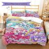 WonderfulPrecur,Winx Club Pattern Bedding,Quilt Set Quilt Cover Pillowcase Home Birthday Gift (1 * Duvet Cover + 2 * Pillowcase, Without Core)