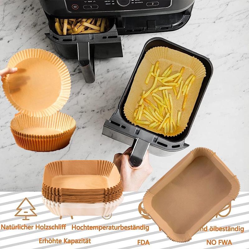 Premium Air Fryer Silicone Oil Paper Food-grade Heat-resistant Baking Sheets For Air Fryer And Oven Of 100)