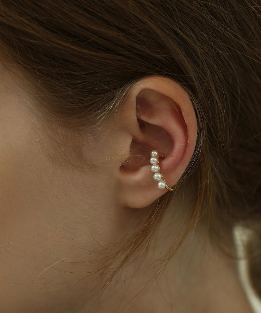 Lazydawn Pearl Line Ear Cuff C004