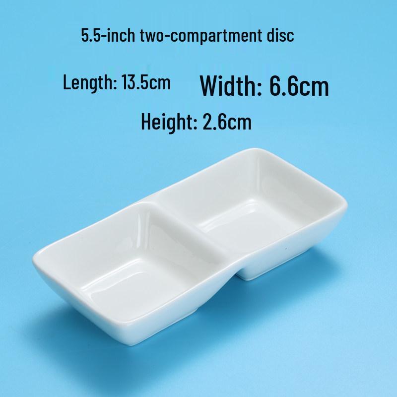 Creative Round White Ceramic Dipping & Seasoning Plate