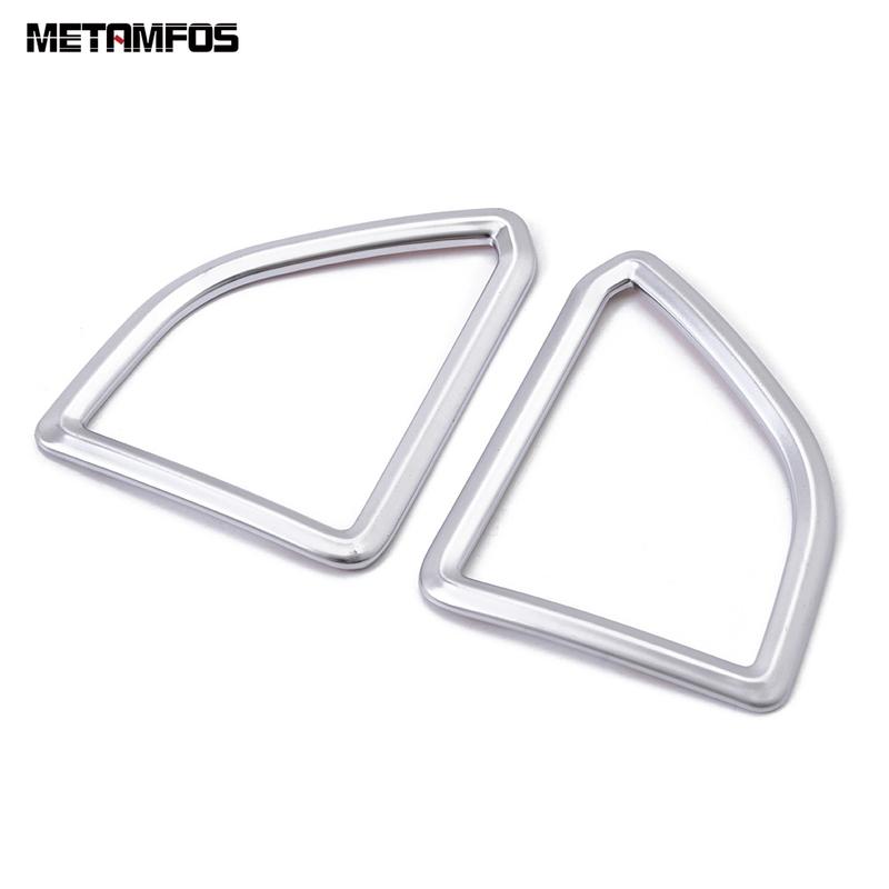 Front Air Condition Vent Outlet Cover Trim For Ford Edge 2015 2016 2017 2018   Matte Frame Sticker Interior Accessories