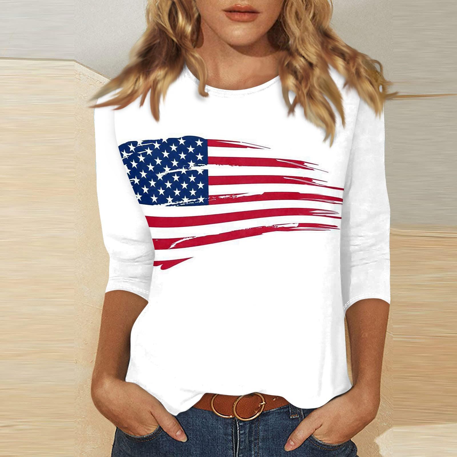 

Женские повседневные футболки с рукавом 3/4, топы с круглым вырезом XL белый