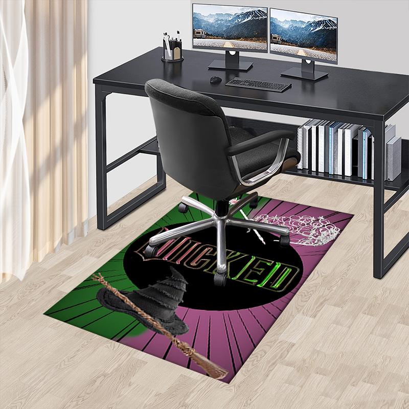 

Wicked, Wizarding World Pattern Polyester Office Carpet Chair Mats, Home Decor Dormitory Floor Protector with Anti-Skid Backing, Large Area 60cm by 90cm