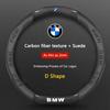 For M X1 X2 X3 X4 X5 X7 E36 E39 E46 E60 E70 E87 E90 Car Anti-Slip Carbon Fiber Texture+Suede Type Car Steering Wheel Cover
