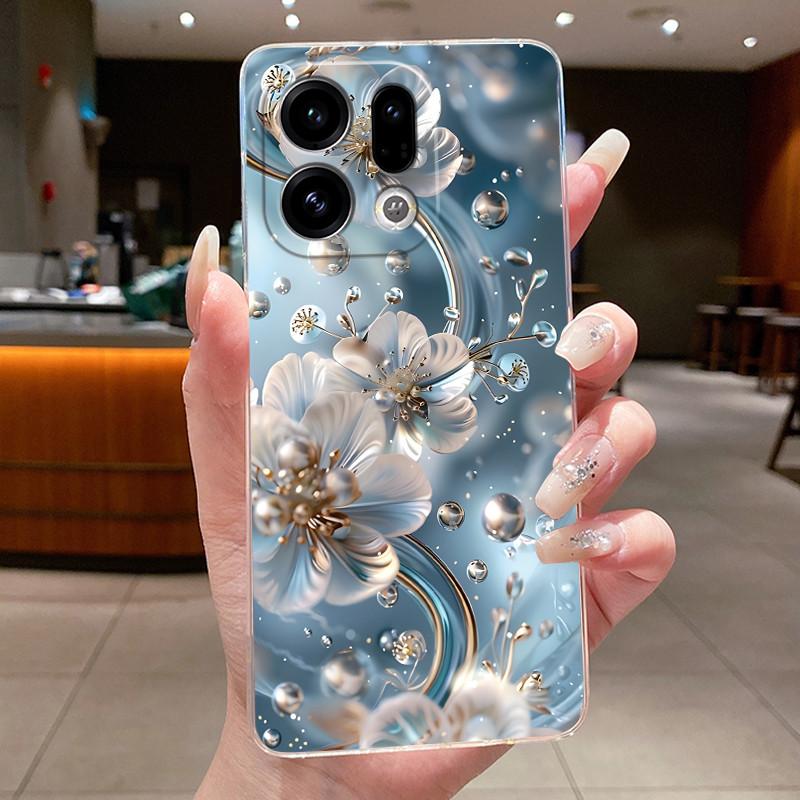 

Phone Case For OPPO Find X9 Capa For Oppo Find X9 Pro Flower Butterfly Protective Thin Cases Transparent Soft Silicone TPU Cover OPPO Find X9