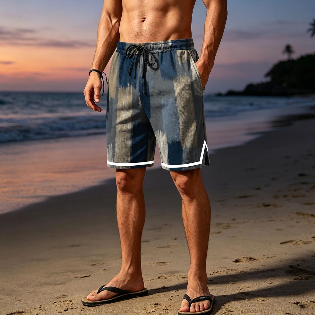 Men Mesh Athletic Shorts Breathable Lightweight Drawstring Waist Casual Sports Shorts with Pockets for Summer Gym Running Workout Outdoor Activities