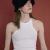 AWESOME NEEDS MUSHROOM HAT_FEATHER BLACK