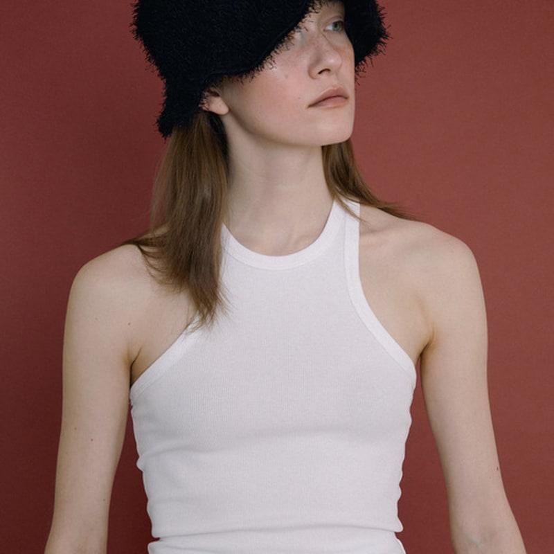 AWESOME NEEDS MUSHROOM HAT_FEATHER BLACK