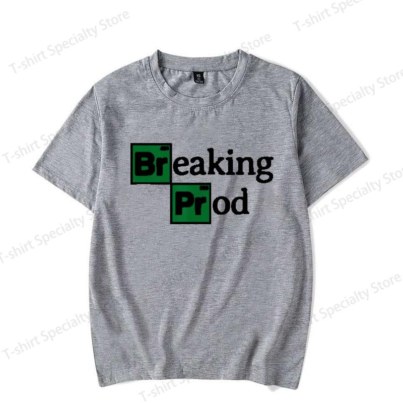 Breaking Prod Meme Drôle de Développeurs T-shirt Unisexe Femme 100% Coton T-shirts Manches Courtes Hauts P376