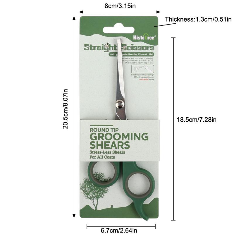 Professionelle Hundehaarschere Edelstahl Schere mit runder Spitze Haustiere Katze Hund Langlebig Sicherheit Haar Hundefrisierzubehör
