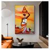 Wall Art Canvas Painting Poster For Home Decor Posters And Prints Unframed Decorative Pictures African Women Life Vintage Style