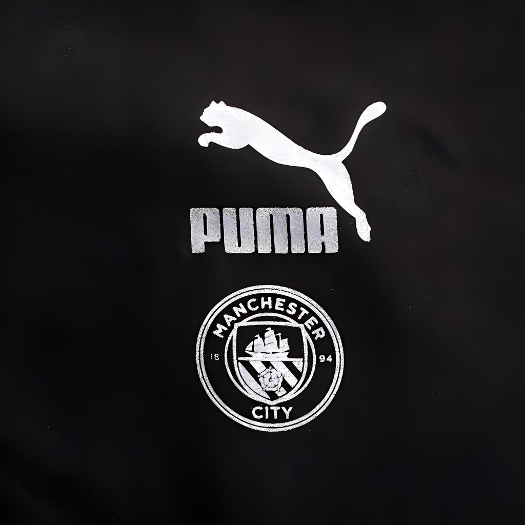 Puma Manchester City Football Club Zip Retro Sports Stand Collar Jacket Men Jacket Camouflage-Green 758715-10